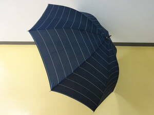 (.-A2-240 )MIZUNO Mizuno long umbrella Jump type large size gentleman navy blue color blue blue total length approximately 92cm half diameter approximately 62cm used 