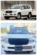 トヨタ ランドクルーザー200系 2007-2015 LED付き　フロントグリル フロントガーニッシュ　外装カスタム_画像3