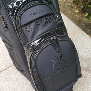 未使用 Golf Bag  キャディーバック ゴルフバッグ PU レザー,9型，4kgの画像10