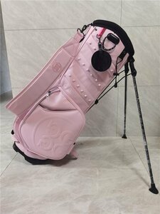 未使用 Golf Bag 　人気キャディーバック ゴルフバッグ PU レザー,9型，4kg