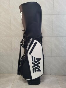 未使用 DXG Golf Bag　キャディーバック 9型，4kg, pu　軽量 ブラック*ホワイト