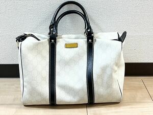 【used品】GUCCI グッチ 193603 203998 GG柄 ベージュ ミニボストン ハンドバッグ