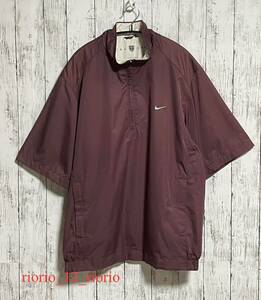 191　NIKE GOLF　ナイキ ゴルフ　ハーフジップ半袖ブルゾン　ピステ　ジャンパー　ゴルフウェア　sizeXL