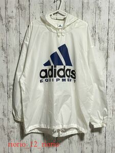 170　adidas EOUIPMENT　アディダスエキップメント　90'sナイロンパーカー　ウインドブレーカー　ヤッケ　ヴィンテージ　デサント　sizeL-O