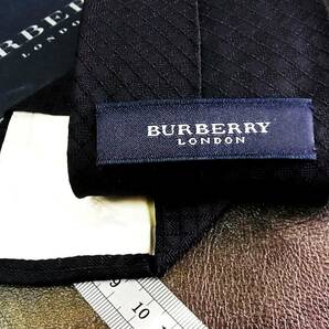 ●bv0532●良品●【フォーマル黒】バーバリー【ロゴ入】【BURBERRY】ネクタイの画像2