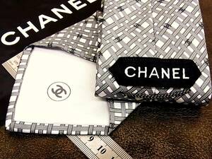 ●bv0635●良品●シャネル【CHANEL】 ＣＣロゴ柄 ネクタイ★