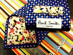 ●bv0879●良品●ポールスミス「人気の裏地・花モデル」【Paul Smith】ネクタイ