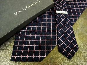 ●bv0936●良品●【BVLGARI】ブルガリ 「最高級セッテピエゲ」 ネクタイ