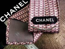 ●bv1031●良品●シャネル【CHANEL】 CCロゴ柄 ネクタイ★_画像1