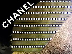 ●bv1283●良品●シャネル【CHANEL】 ＣＣロゴ柄 ネクタイ★