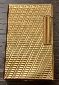 ＃1877【良品】S.T.Dupont デュポンガスライター　デュポンライター ゴールド 着火OK 開閉音OK　完全動作品