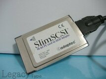 【adaptec SCSI インタフェースカード SlimSCSI 16bit PCCard to SCSI ハーフ50pinオス】_画像2