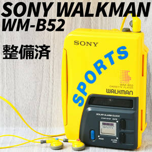 SONY WALKMAN WM-B52 スポーツウォークマン イヤホン付 イエロー 整備済