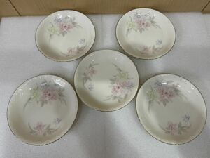 RM7389 Noritake ノリタケ 花柄お皿 中皿 5枚セット 0307