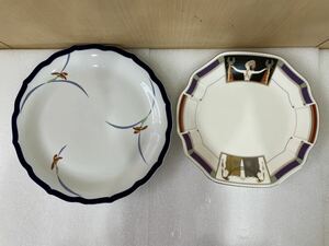 RM7567 食器 香蘭社 大皿 資生堂 Esprit d’ Erte ボーンチャイナ 大 皿 現状品 0322