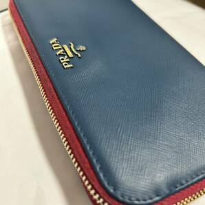 ☆中古美品☆送料込み☆PRADA 長財布 サフィアーノ レザー ラウンドファスナー長財布 プラダ の画像6