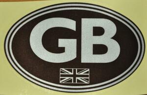 反射 ステッカー シール GB Kingdom of Great Britain グレートブリテン 英車 UK ENGLAND イングランド イギリス ブラックユニオンジャック
