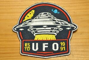 英国 インポート ワッペン アップリケ パッチ UFO ユーホー ユーフォー 未確認飛行物体 宇宙人 エイリアン イギリス UK イングランド 1067