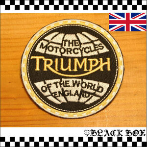 英国 インポート ワッペン パッチ TRIUMPH トライアンフ カフェレーサー CAFE RACER ロッカーズ ROCKERS UK GB バイク バイカー 066-2