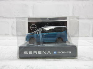 ミニカー　日産　新型セレナ　e-power　C28　ターコイズブルー/スーパーブラック 2トーン　プルバックカー　ディーラー正規品　非売品 