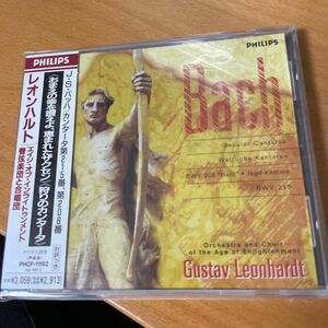 未開封 CD 見本盤0314) J・S・バッハ・カンタータ第215番、第208番/レオンハルト　帯付 美盤 同梱可 クラシック new unused classic music 