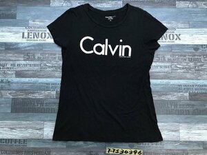 Calvin Klein JEANS カルバンクライン レディース ロゴプリント 薄手 Tシャツ L 黒