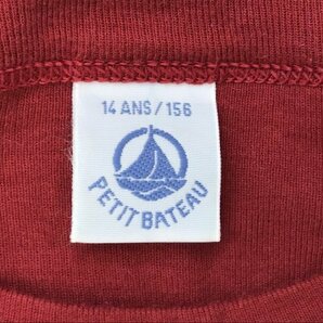 PETIT BATEAU プチバトー レディース ジュニア ロンT カットソー 156 赤の画像2