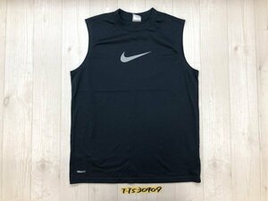 NIKE ナイキ メンズ FITDRY ロゴプリント メッシュ ノースリーブ カットソー M 紺