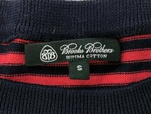 Brooks Brothers ブルックスブラザーズ レディース ボーダー 七分袖セーター S 紺赤_画像2