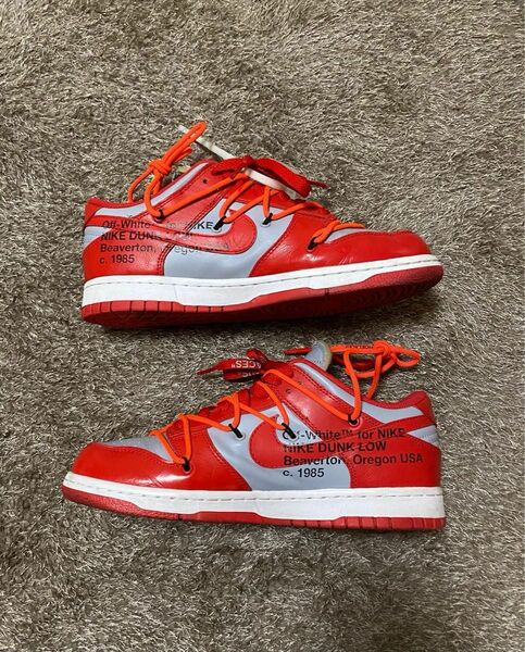 OFF-WHITE × NIKE DUNK LOW UNIVERSITY RED 