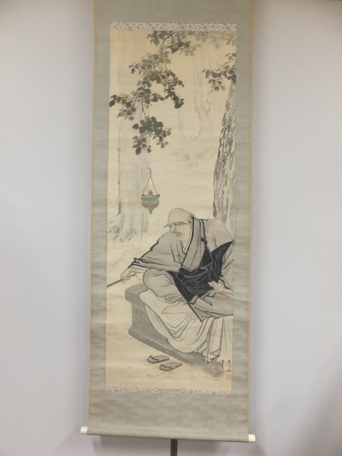 [Authenticity guaranteed] Hand-painted by Yamada Shinzan, sculptor, Japanese painter, Peace Memorial Hall, collector's release (Yamada Taiun, Takamura Koun, Kobori Tomon), Okinawa Prefecture, hanging scroll works can be shipped together with any number of items, Painting, Japanese painting, person, Bodhisattva