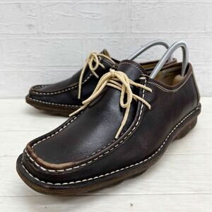 1378* REGAL Reagal shoes deck shoes leather shoes 2 hole original leather casual plain dark brown lady's 24.0