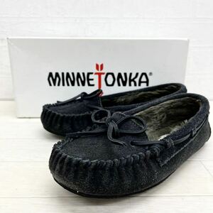 1393◎ MINNETONKA ミネトンカ 靴 デッキ シューズ パンプス フラット ソール スエード カジュアル ブラック レディース6