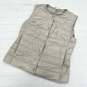 1396◎ UNIQLO ULTRA LIGHT DOWN ユニクロ ウルトラライトダウン ジャケット アウター ベスト ベージュ レディースM