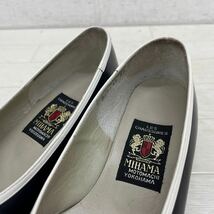 1393◎ 日本製 MIHAMA ミハマ 靴 シューズ パンプス ヒール ストレートチップ カジュアル 無地 ネイビー レディース23.0_画像8