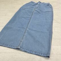 1391◎ 日本製 KENZO JEANS ケンゾー ジーンズ パンツ ボトムス スカート タイト ロング デニム生地 薄手 レディース63_画像3