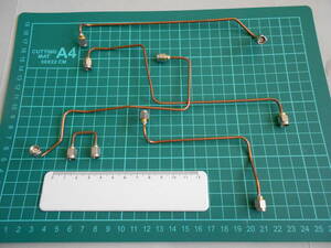 SMA-P SMA-P セミリジッドケーブル ( 2mm 合計 5本 )　 　取り外し品 ジャンク品