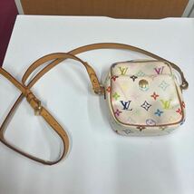 LOUIS VUITTON LV リフト モノグラム マルチカラー ショルダーバッグ ポシェット ブロン ホワイト M40055_画像1