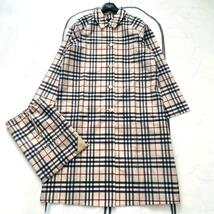 未使用級美品★大きいサイズ2XL(3L)相当★BURBERRY LONDON 春の羽織りスプリングロングコート 総チェック 軽量サラッと バーバリーロンドン_画像1