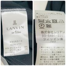 LANVIN★春の装い★人気完売 プリーツ切替ワンピース サラッとした上質な着心地 38M ブラック黒*パープルピンク ドレス ランバン_画像10