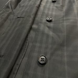 未使用級美品★大きいサイズ2XL★BURBERRY LONDON 春の超軽量コート 品のある黒シャドーチェック スプリングジャケット バーバリーロンドンの画像2