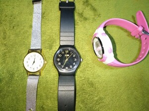 激安!!J-AXIS　レディース 腕時計詰め合わせ　３本セット（アナログ２本、デジタル１本）