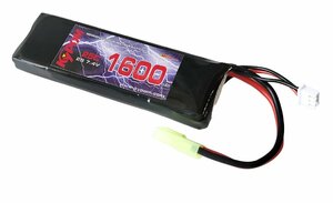 Kypom S電動ガン 7.4V 1600mAh 25C50C リポミニタミヤ コネクター 電動ガン エアガン リポ リチウムポリマー バッテリー　★