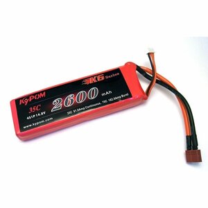 Kypom K6 14.8V 2600mAh 35C70C リポ バッテリー★ホビーショップ青空