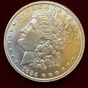 アメリカ 自由の女神 硬貨 古銭 1884年 リバティ イーグル モルガン 13の星 コイン 外国古銭 海外硬貨