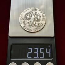 ロシア帝国 硬貨 古銭 ピョートル1世 1723年「全ロシアの独裁者」銘 クラウン 双頭の鷲 ルーブル コイン 銀貨 外国古銭 海外硬貨_画像6