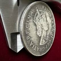 イギリス バミューダ諸島 硬貨 古銭 1959年 エリザベス2世女王 植民地設立350周年記念 記念幣 コイン 銀貨 外国古銭 海外硬貨 _画像3