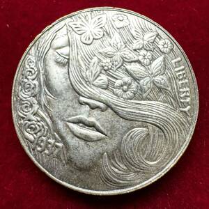 アメリカ 硬貨 古銭 ホーボーニッケルコイン 1937年 美人 蝶 水牛 ブラックダイヤモンド 記念幣 コイン 