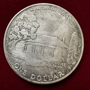 イギリス イギリス領ニュージーランド 硬貨 古銭 1977年 エリザベス2世 建国記念日 シルバー・ジュビリー記念日 記念幣 コイン 銀貨 外国