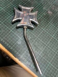  Vintage mirror iron 10 character iron cross chopper 70's